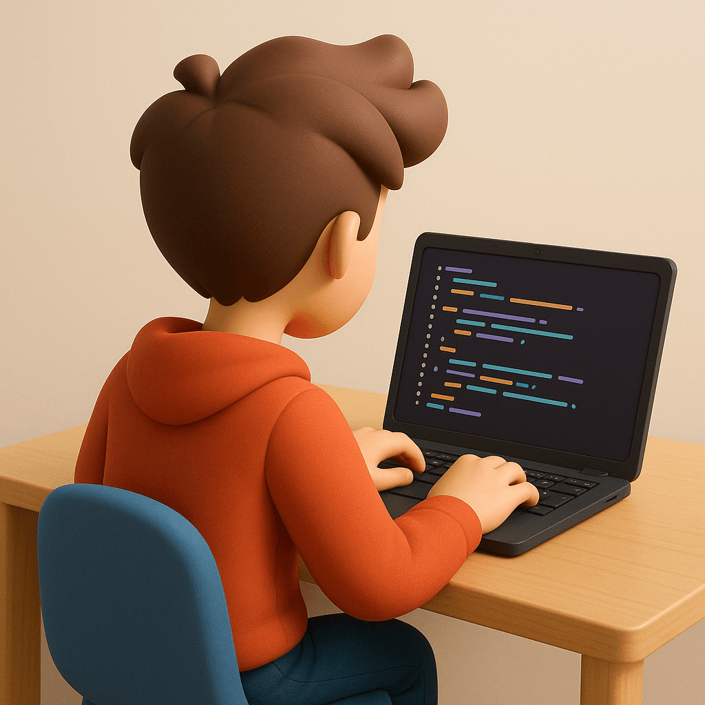Parth Singh working on code - full-stack developer workspace